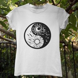 Sun and Moon YingYang Unisex T-Shirt